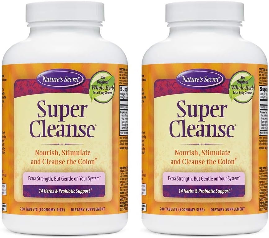 natures secret super cleanse 200 tablets