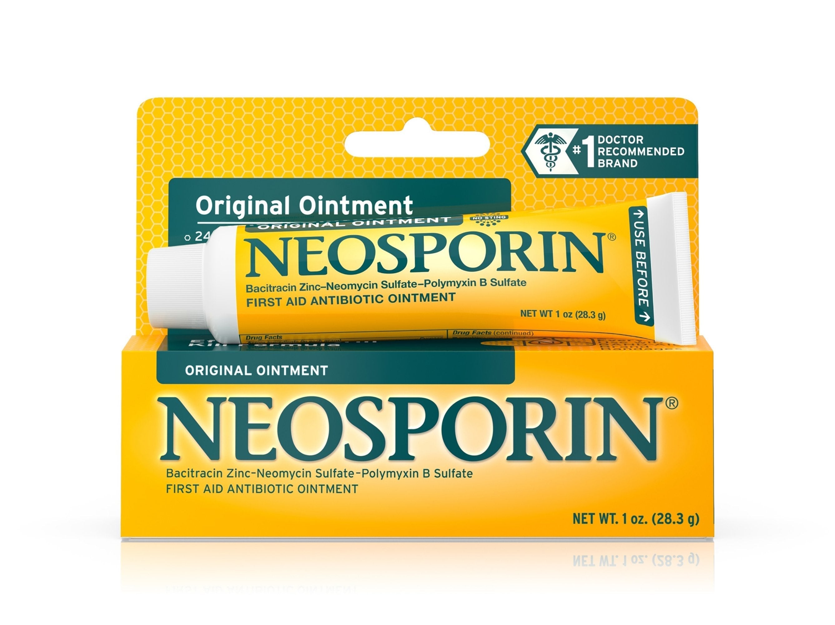 First Aid Antibiotic Bacitracin / Neomycin / Polymyxin B Neosporin Ointment 1 oz. Tube