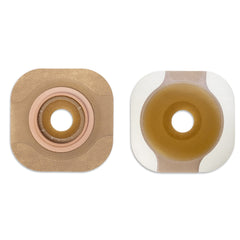Ostomy Barrier New Image Flat CeraPlus Precut, Extended Wear Adhesive Tape Borders 1 3/4 Inch Flange Green Code 7/8 Inch Opening
