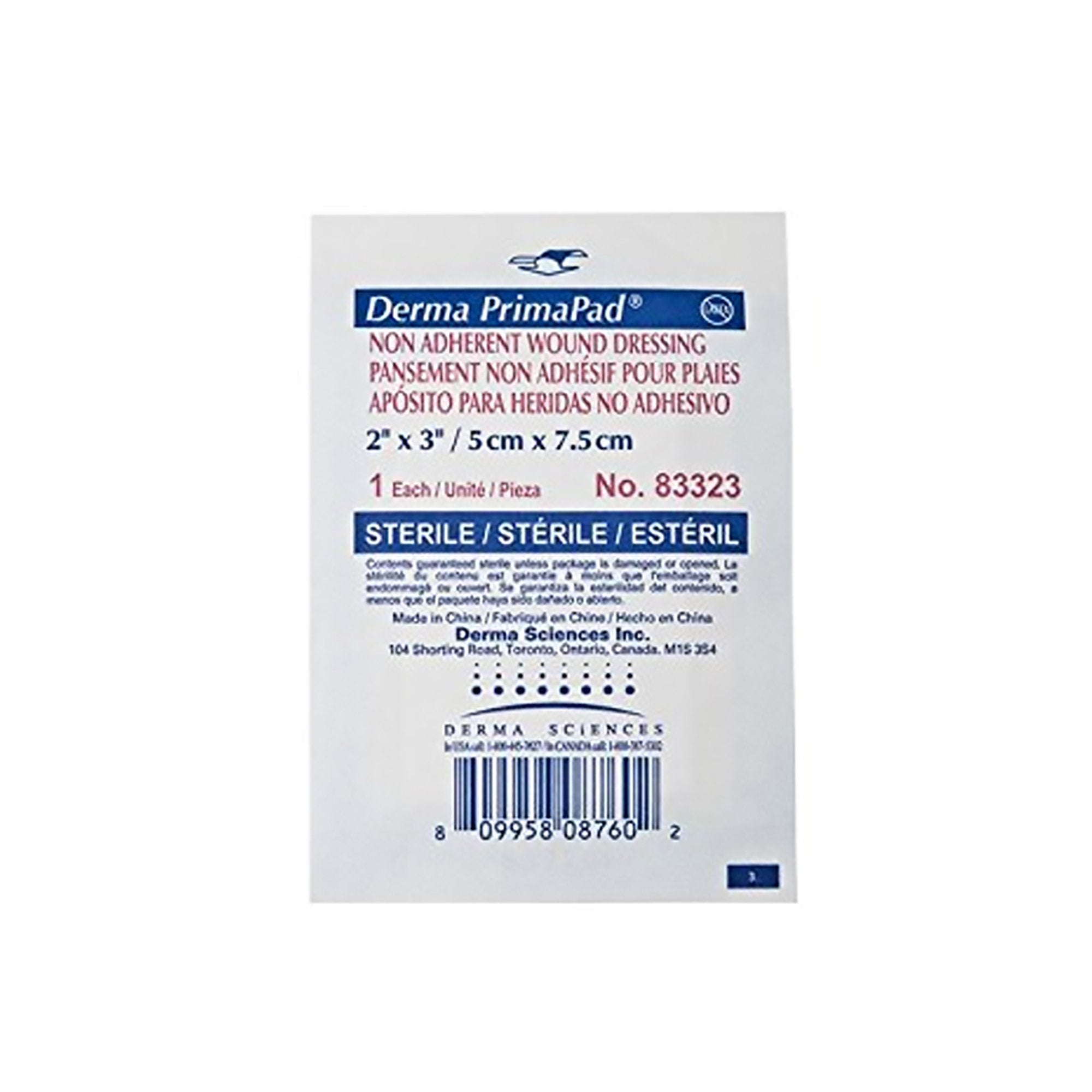 Non-Adherent Dressing Primapad 2 X 3 Inch 1-Ply Sterile 100 per Pack, Packaging Type- Box