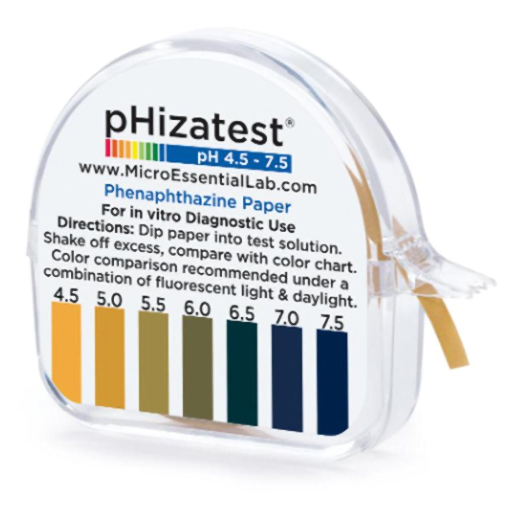 Nitrazine Indicator Paper in Dispenser pHizatest 4.5 to 7.5