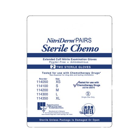 nitriderm ec nitrile extended cuff length exam glove extra large blue nitriderm ec exam glove mk1009231bx