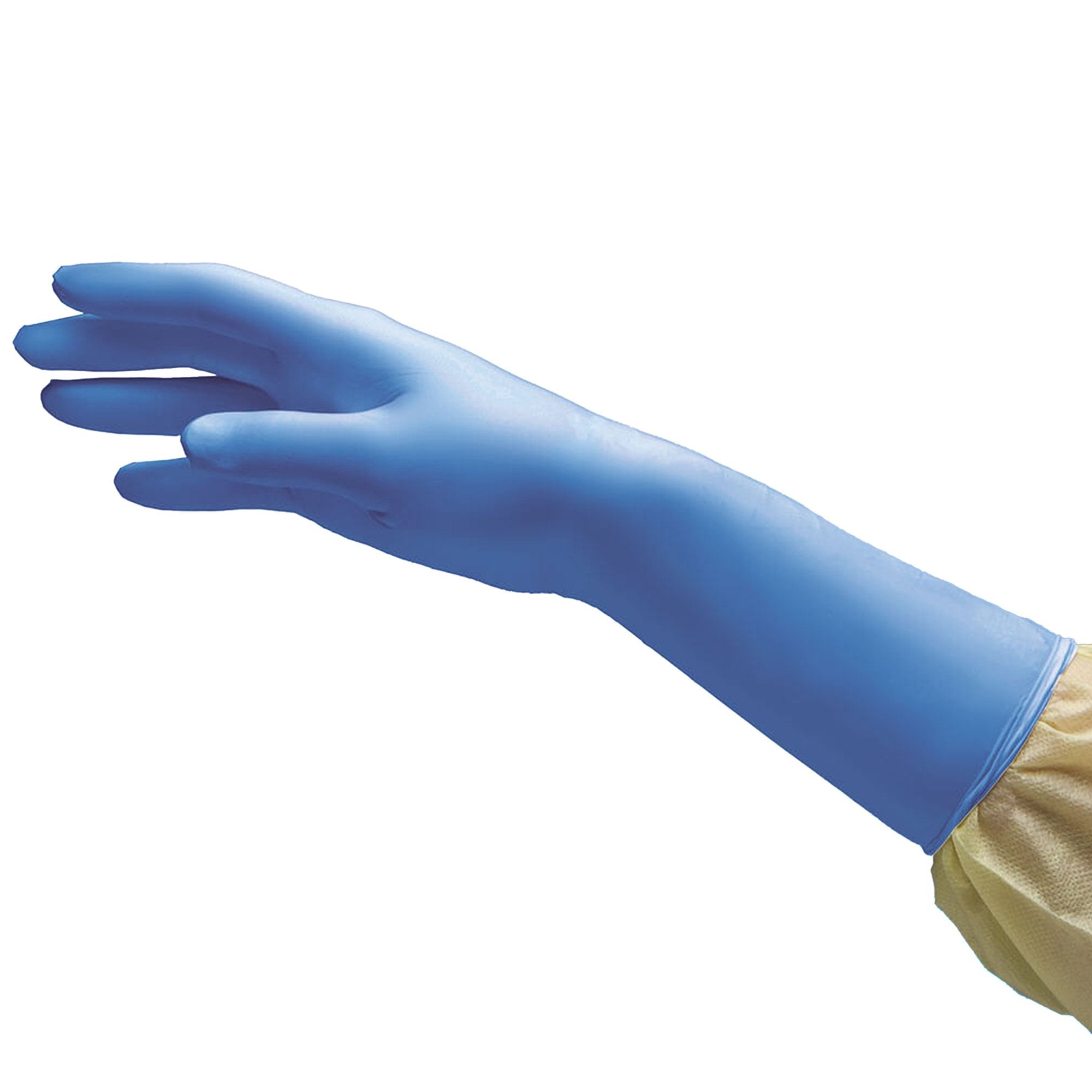 nitriderm ec nitrile extended cuff length exam glove large blue nitriderm ec exam glove mk1009229bx