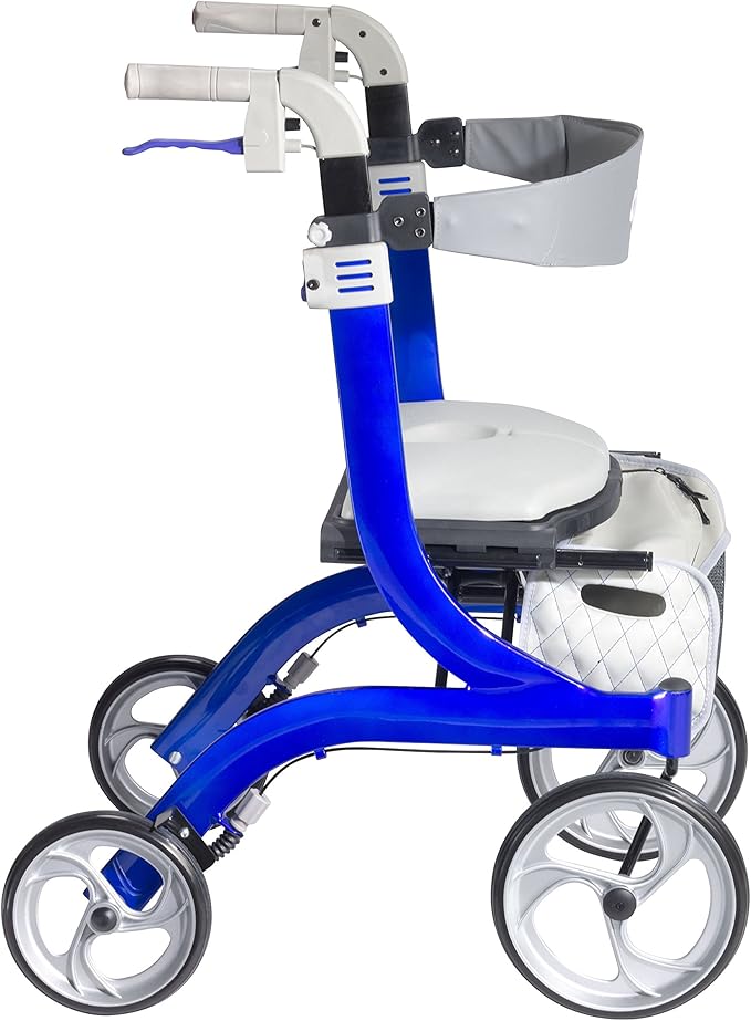nitro dlx rollator firm foam seat blue frame