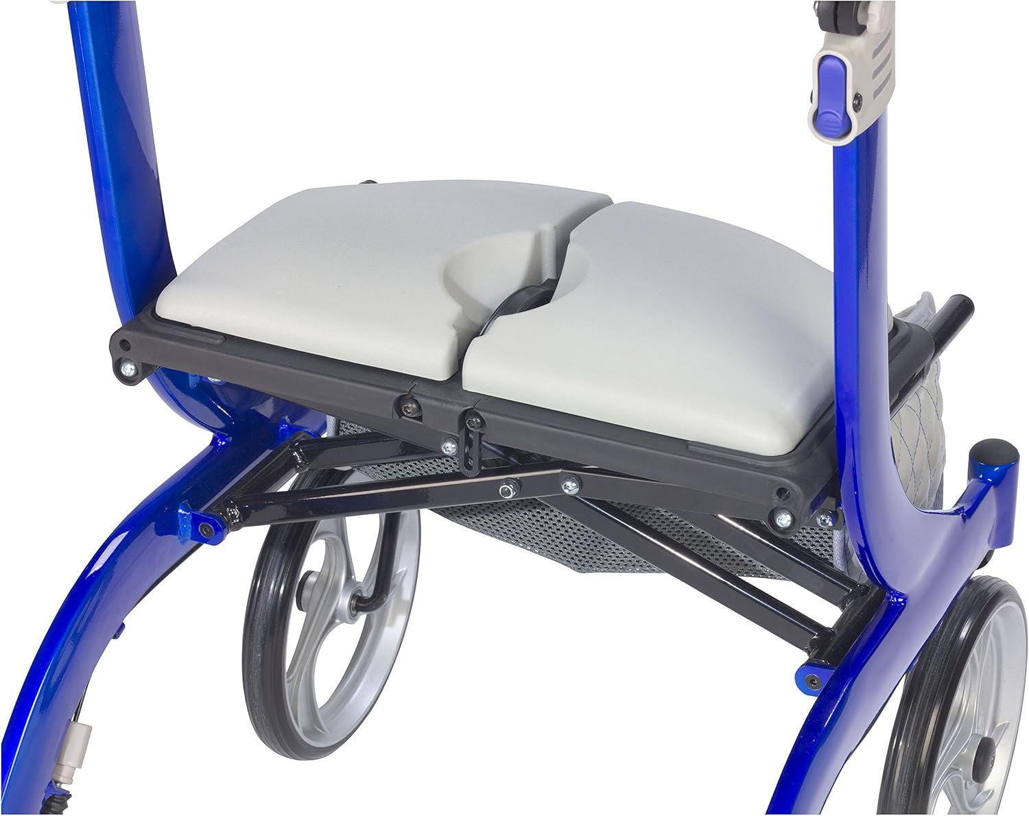 nitro dlx rollator firm foam seat blue frame