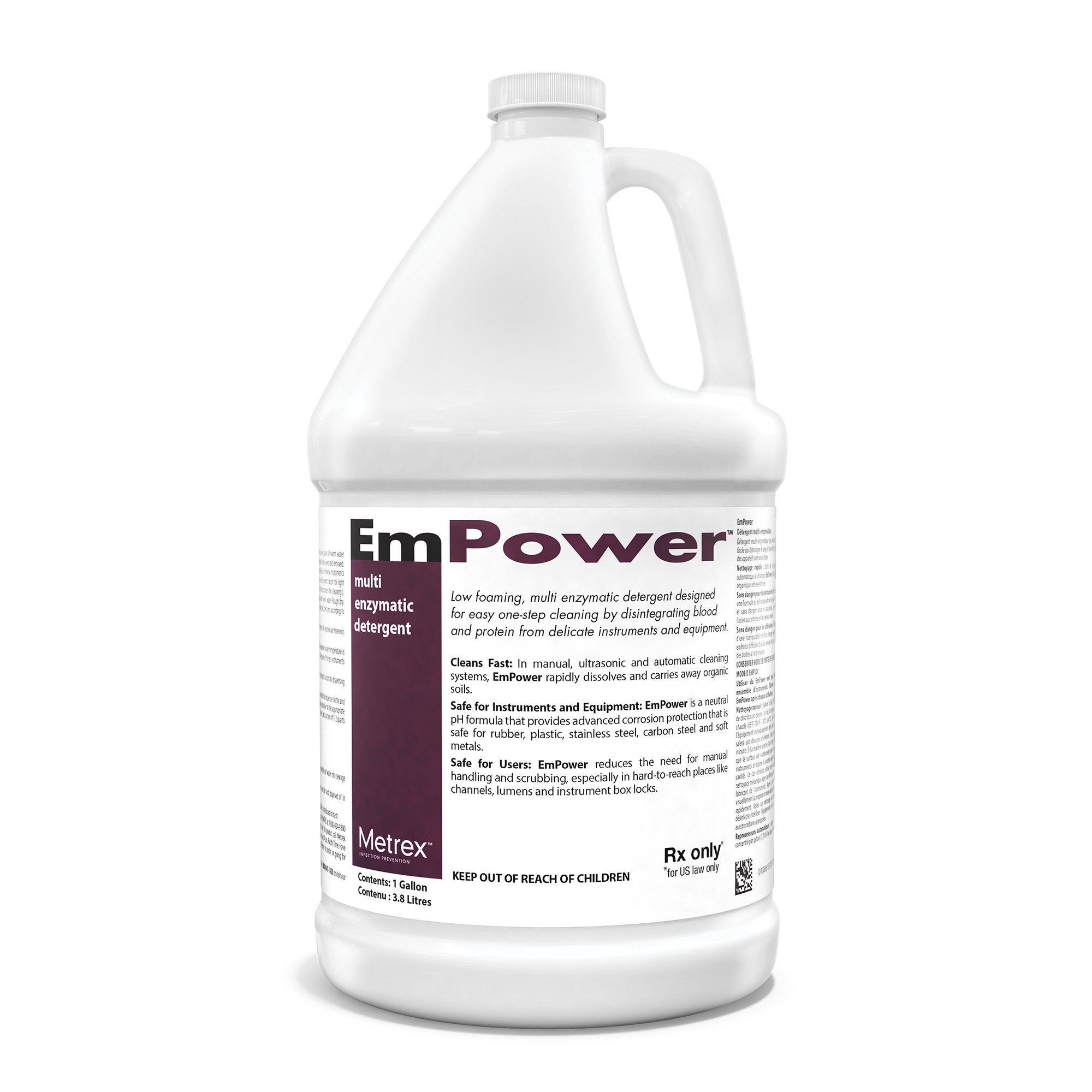 Multi-Enzymatic Instrument Detergent EmPower Liquid Concentrate 1 gal. Jug Fresh Scent, Packaging Type- Case