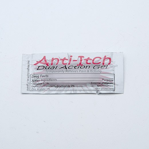 Itch Relief Anti-Itch 2% - 0.1% Strength Gel 6 oz. Individual Packet, Packaging Type- Case