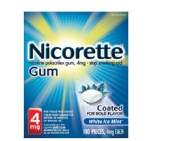 Stop Smoking Aid Nicorette 4 mg Strength Gum, Packaging Type- Box