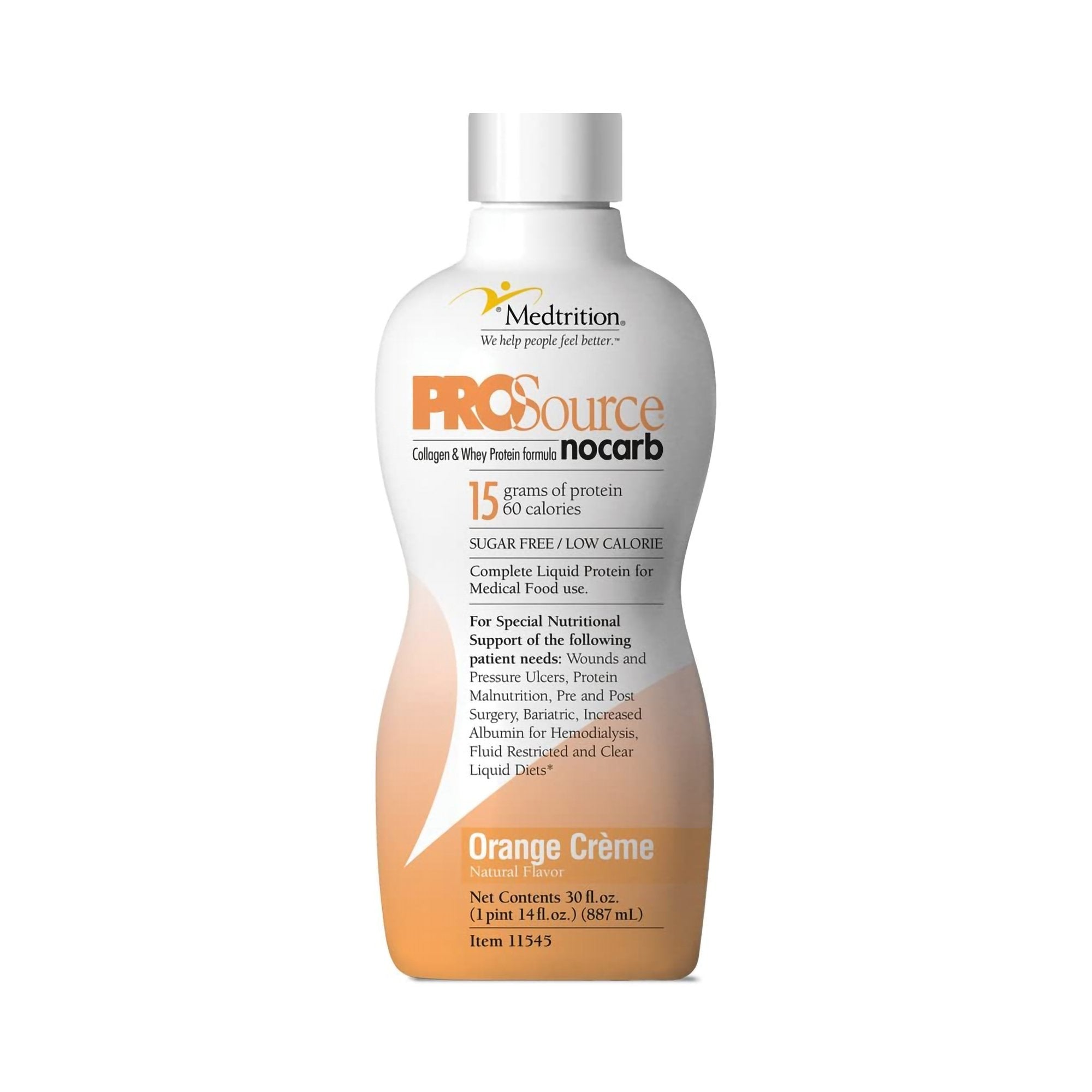 Oral Supplement ProSource NoCarb Orange Creme Flavor Liquid 32 oz. Bottle