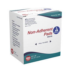 Non Adherent Dressing Dynarex 2 X 3 Inch Sterile 100 per Pack