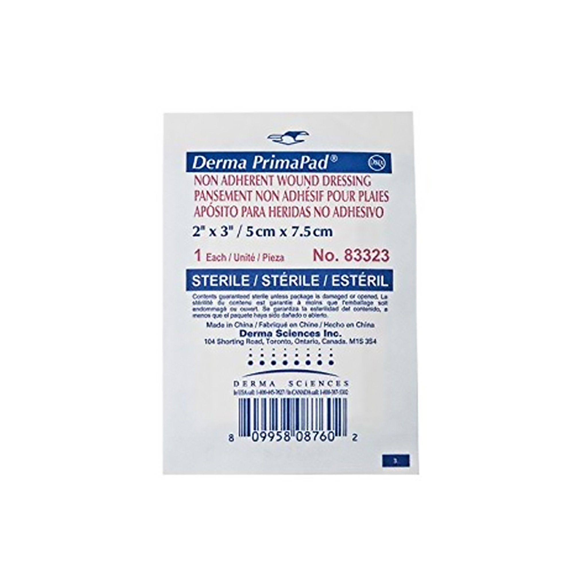 Non Adherent Dressing Primapad 2 X 3 Inch 1 Ply Sterile 100 per Pack