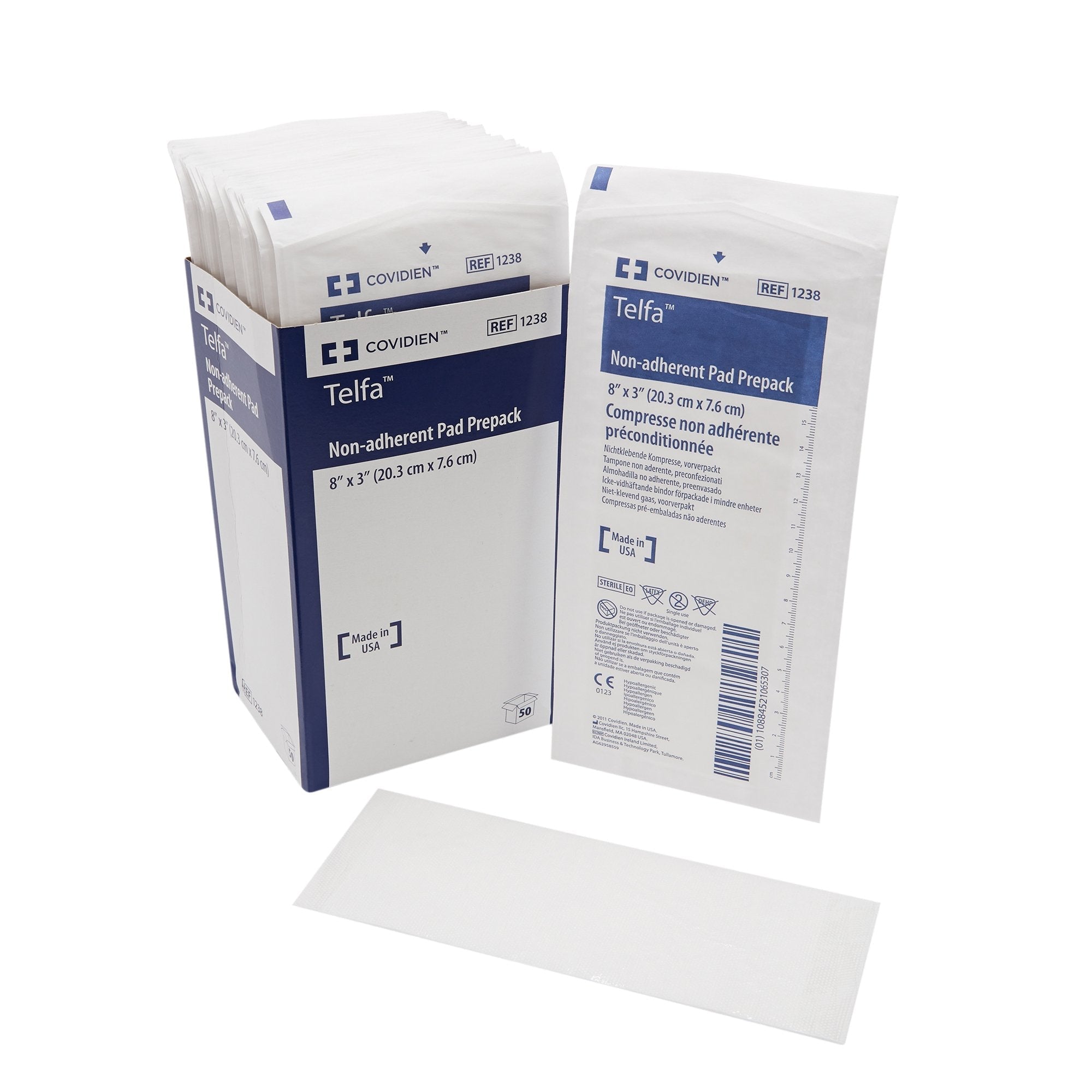 Non Adherent Dressing Telfa Ouchless 3 X 8 Inch Sterile 50 per Pack