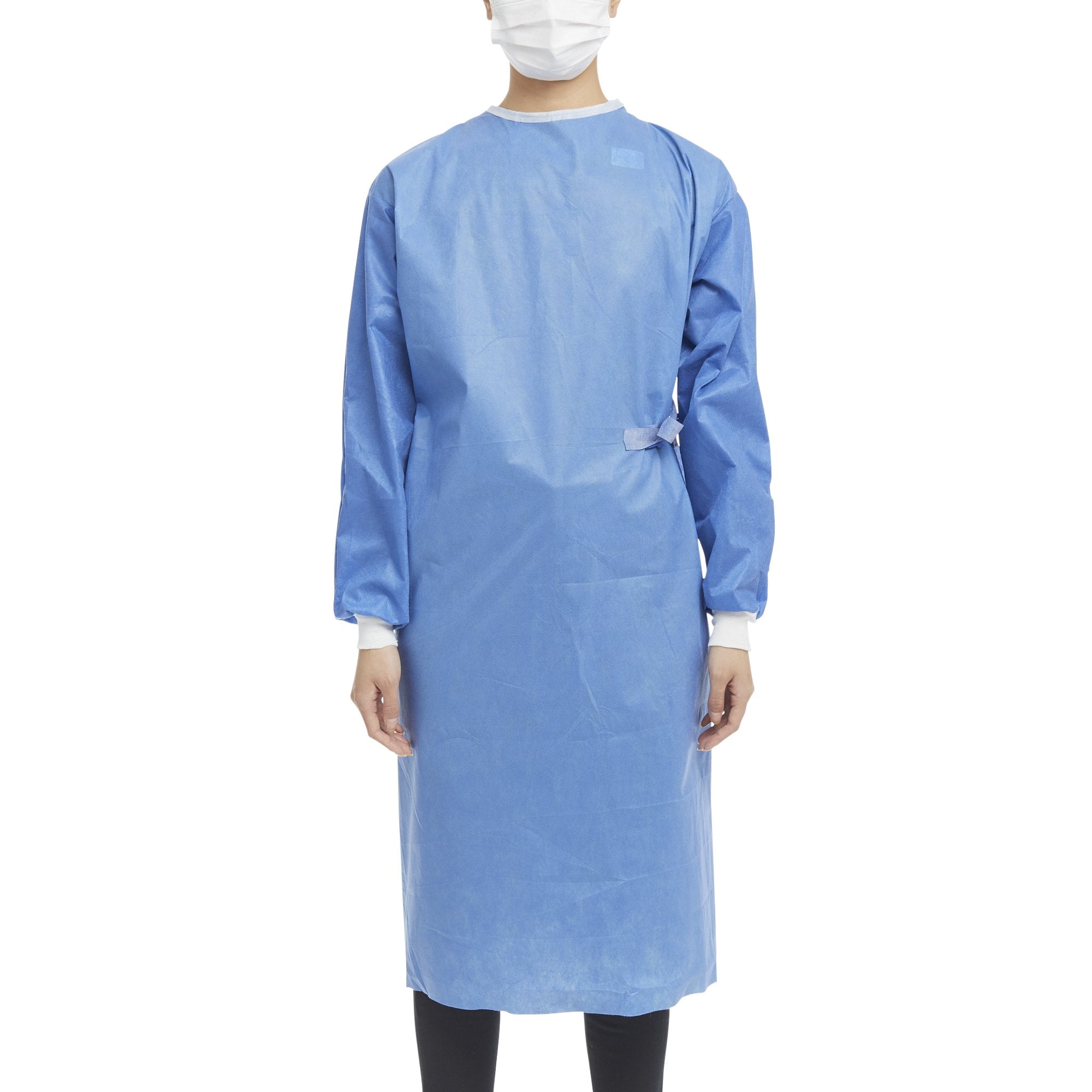 Non Reinforced Surgical Gown with Towel Astound Small / Medium Blue Sterile AAMI Level 3 Disposable