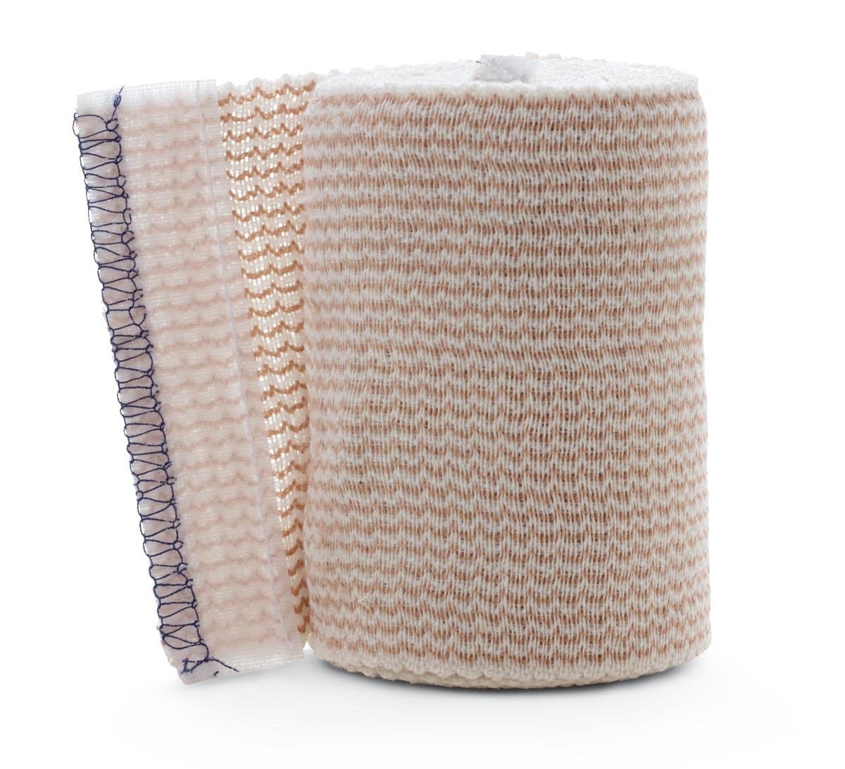 Compression Bandage 4 Inch X 10 Yard Hook and Loop Closure Tan NonSterile Standard Compression, Packaging Type- Case