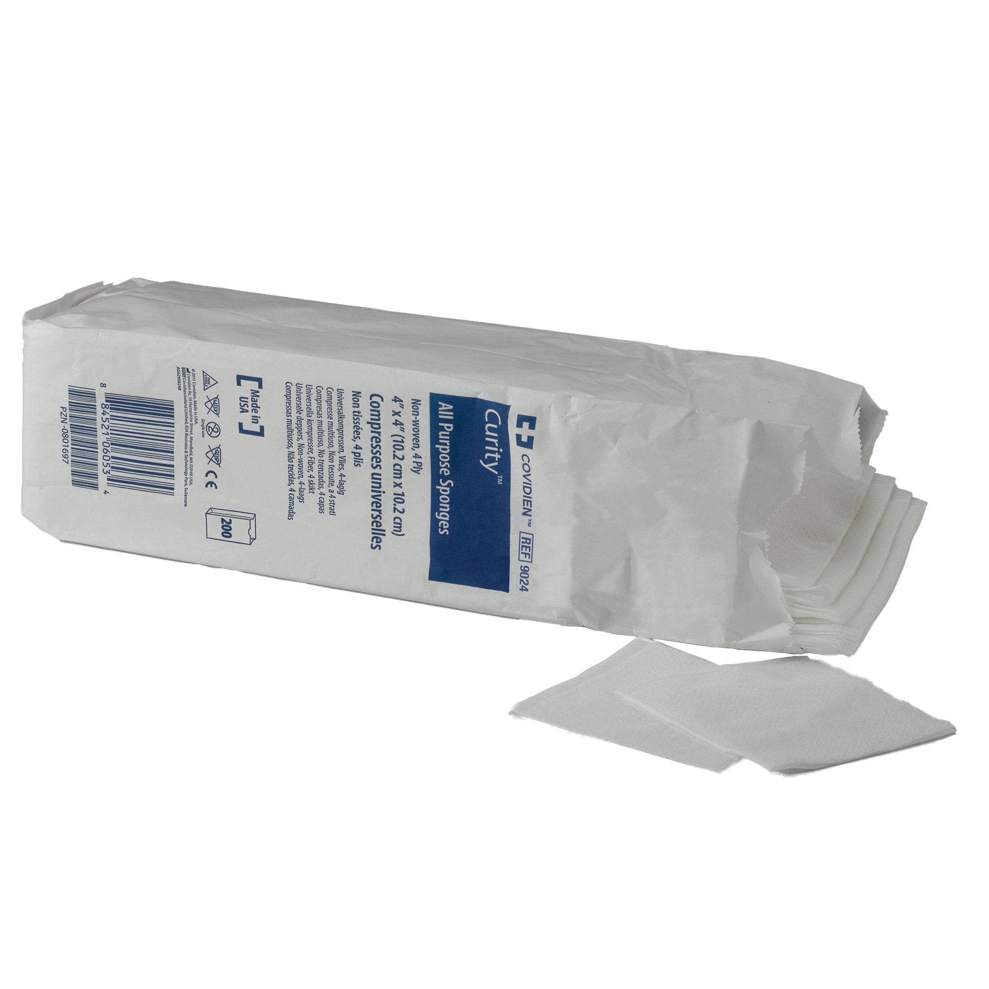 Nonwoven Sponge Curity 2 X 2 Inch 3 Ply NonSterile 200 per Pack