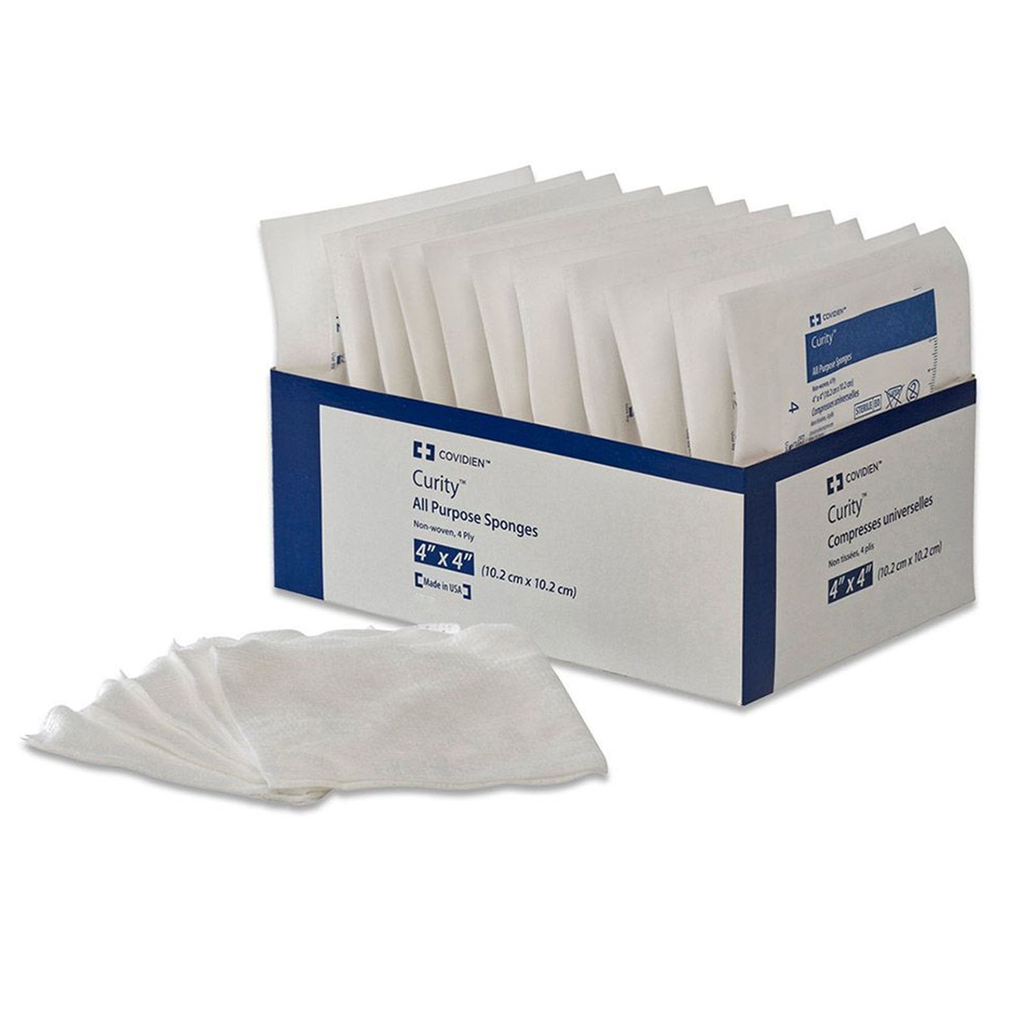Nonwoven Sponge Curity 4 X 4 Inch 4 Ply Sterile 10 per Pouch