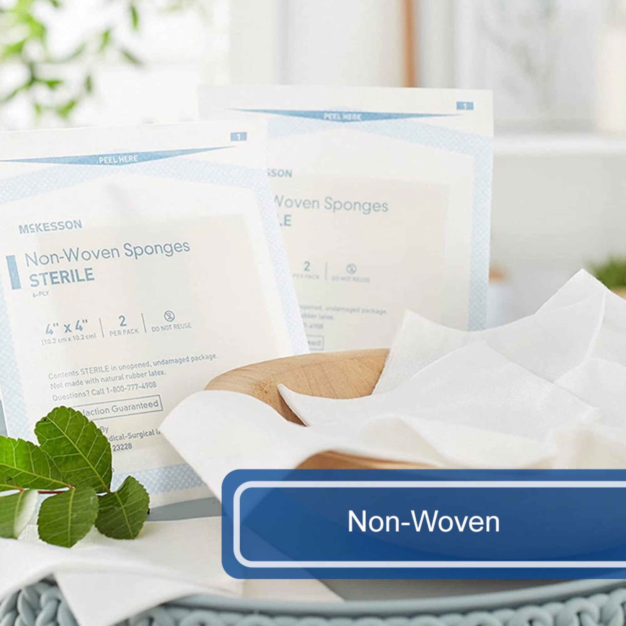 nonwoven sponge mckesson 4 x 4 inch 6 ply sterile 2 per pack packaging type box