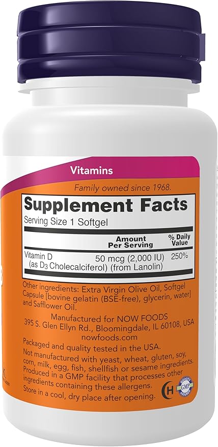 now foods vitamin d 3 2000iu 1 each 120 sgel