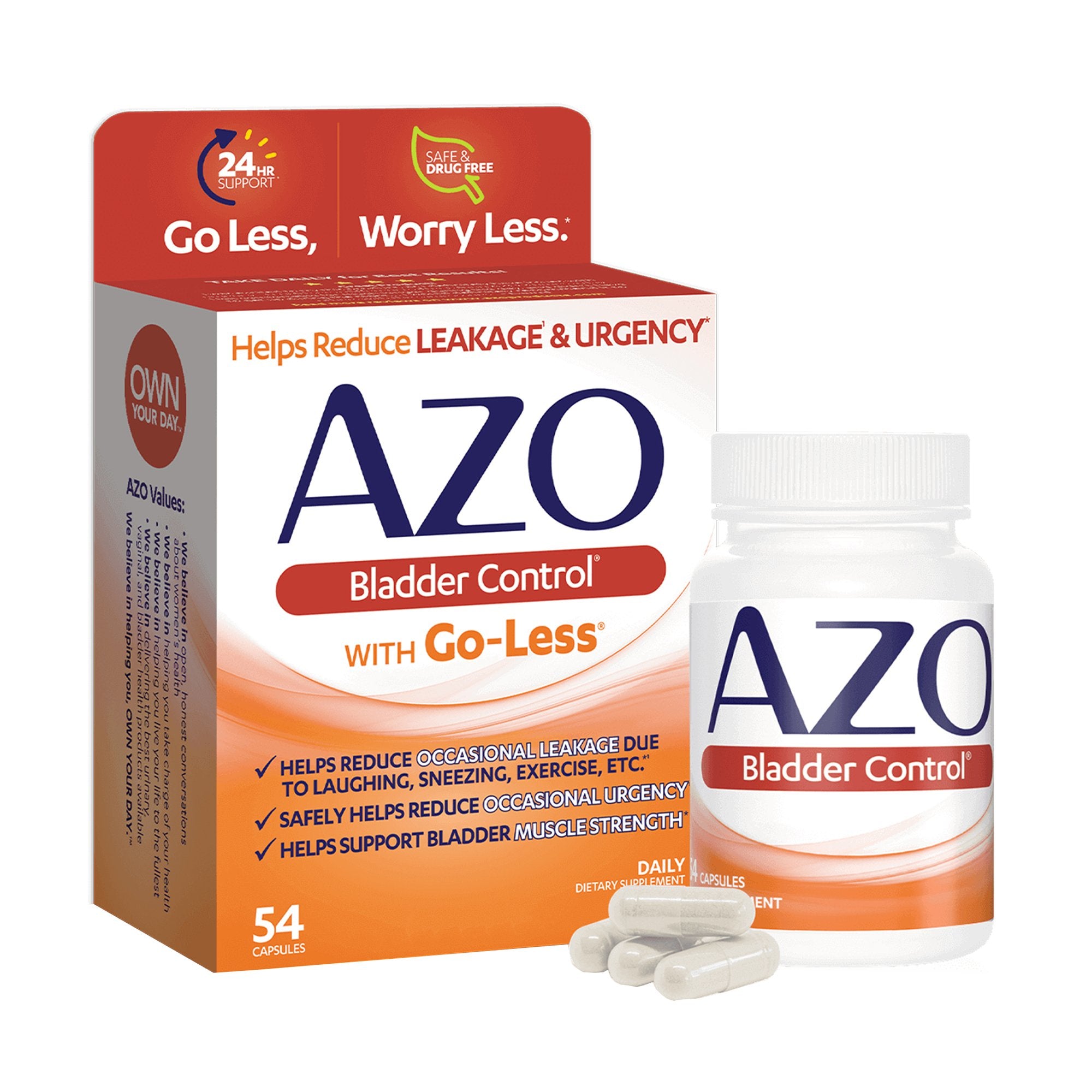 Urinary Pain Relief AZO Pumpkin Seed / Soy Germ Extracts Capsule 54 per Box, Packaging Type- Box