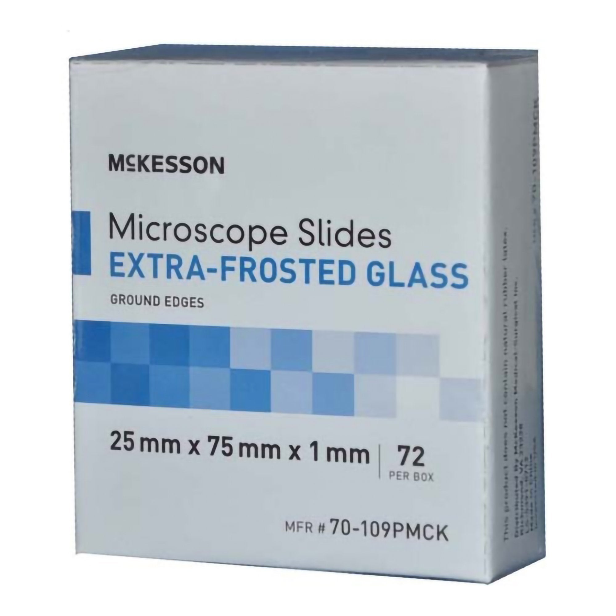 Microscope Slide McKesson 25 X 75 X 1 mm Extra-Frosted End, Packaging Type- Box