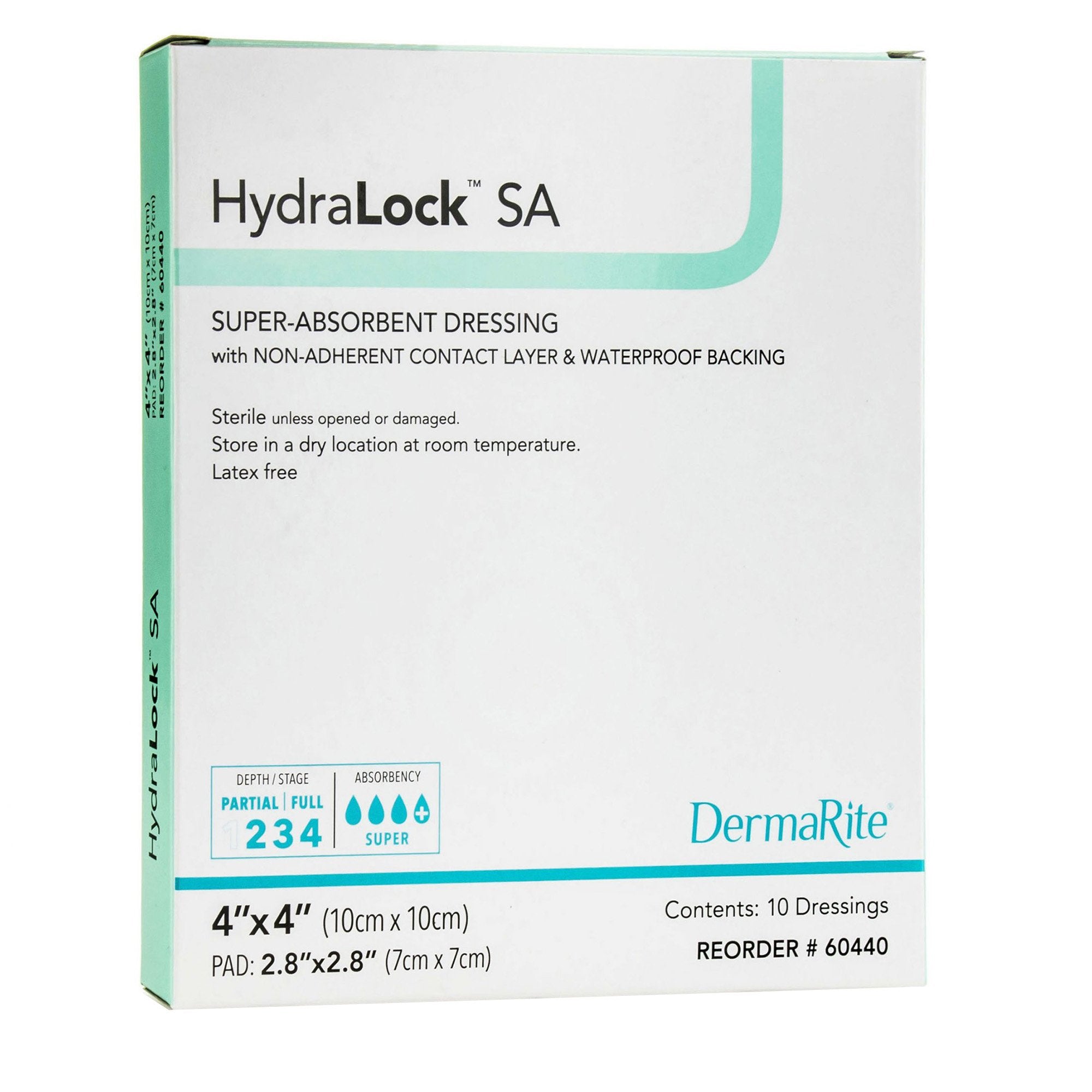 Super Absorbent Dressing HydraLock™ SA 4 X 4 Inch Square