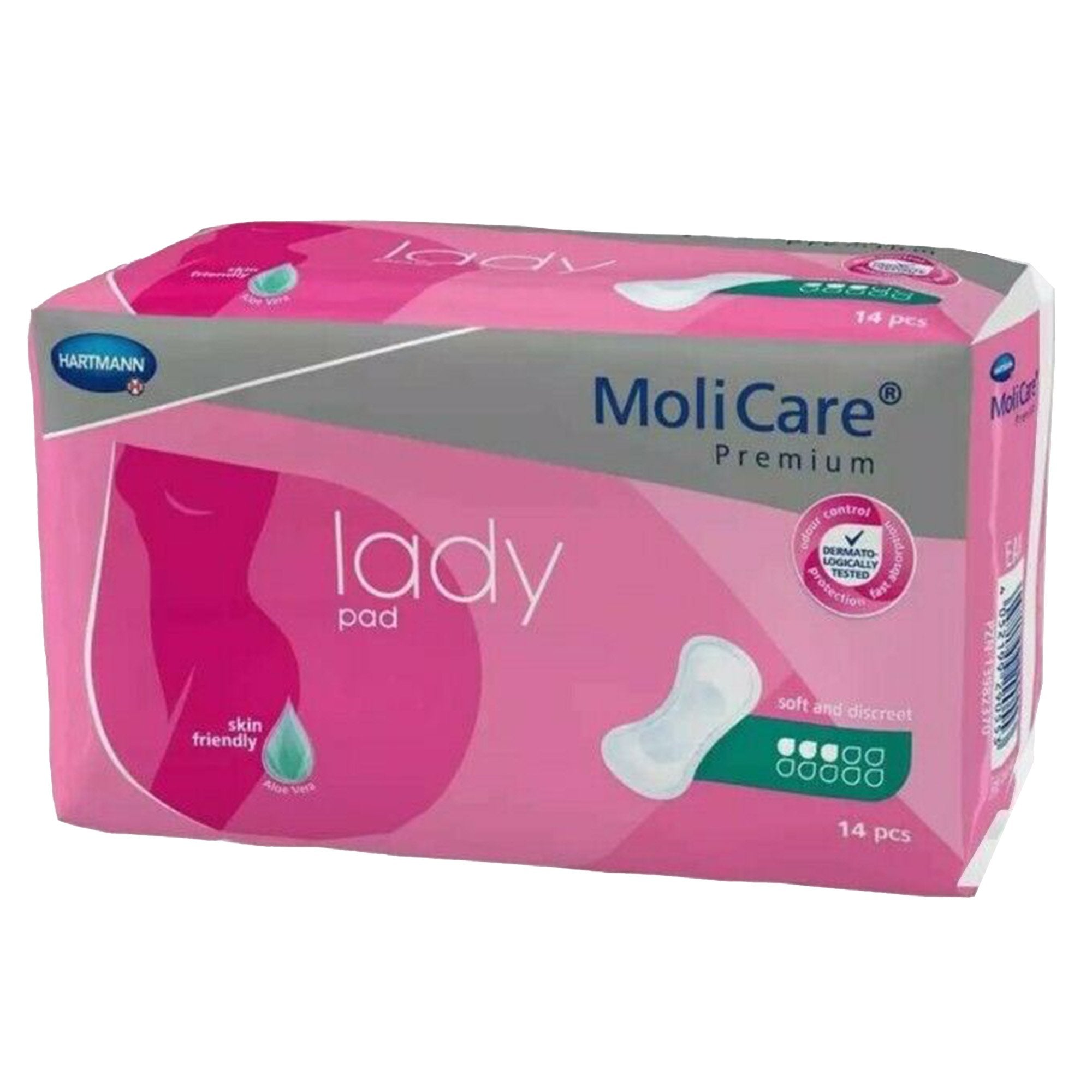 Bladder Control Pad MoliCare Premium Lady Pads 5-51/2 X 13 Inch Moderate Absorbency Polymer Core One Size Fits Most, Packaging Type- Case