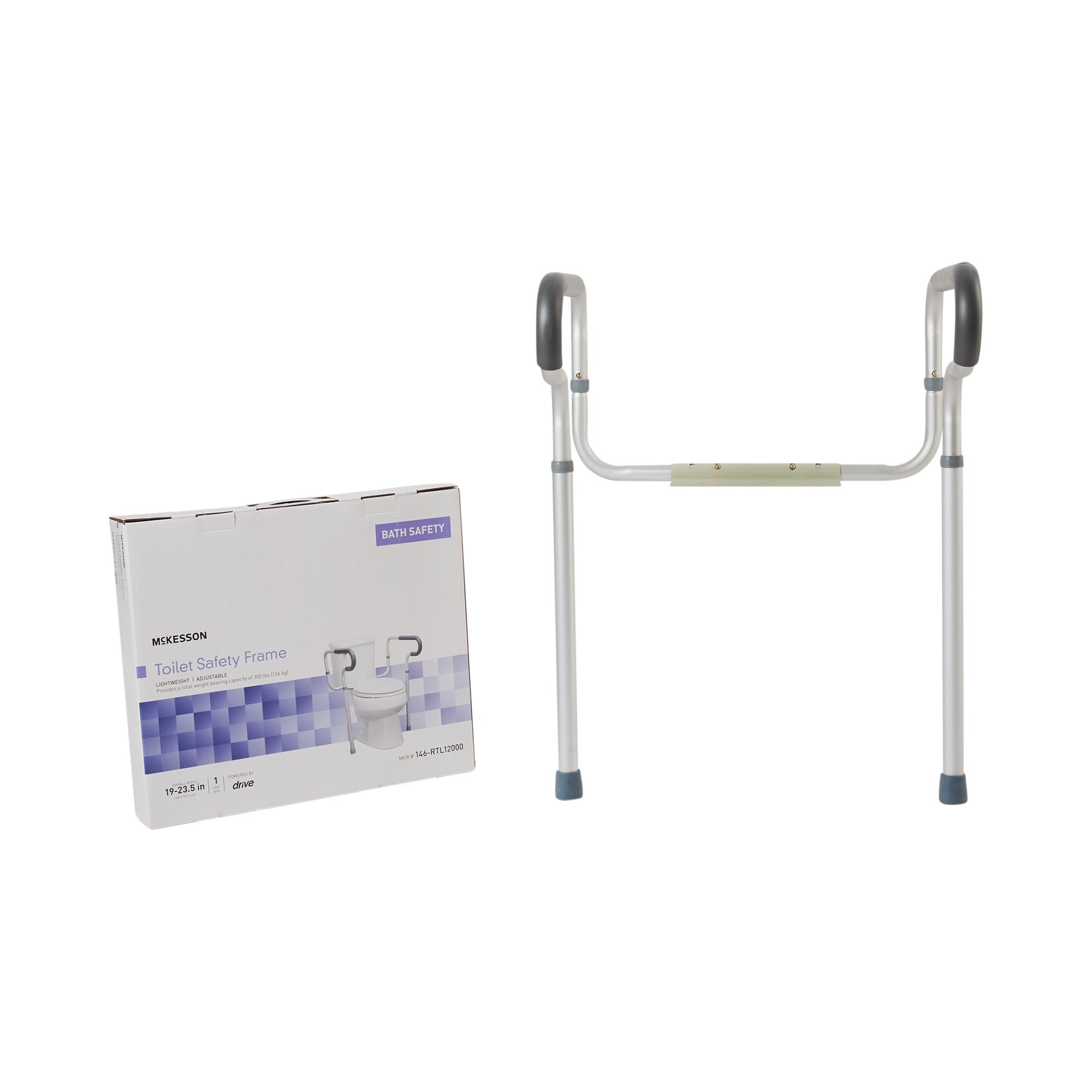 Toilet Safety Rail McKesson Gray Aluminum, Packaging Type- Case