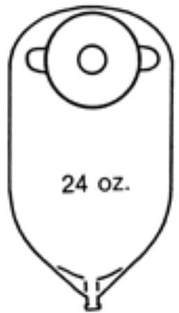 Urostomy Pouch Nu Hope One Piece System 11 Inch Length Round, Flat, Pre Cut 3/4 Inch Stoma