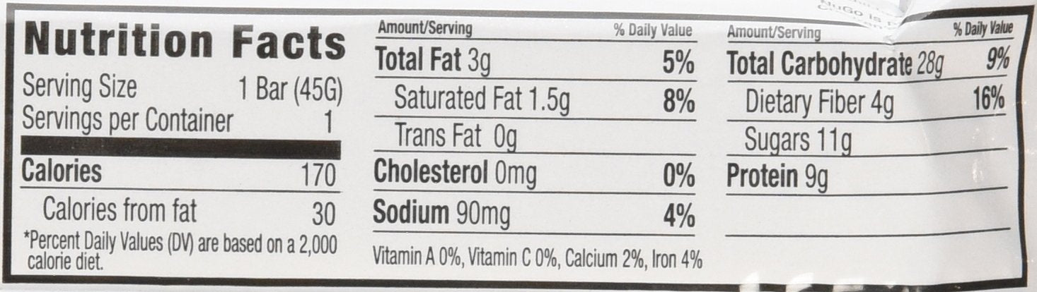 nugo nutrition bar gluten free dark chocolate crunch case of 12 45 grams