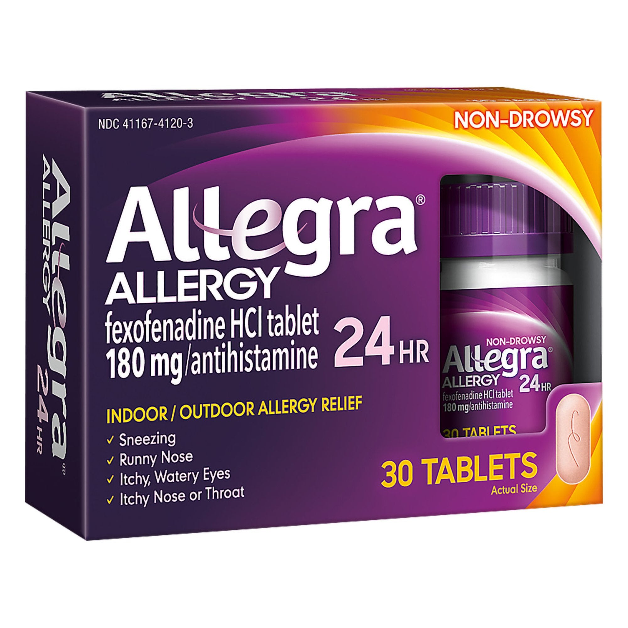 Allergy Relief Allegra 180 mg Strength Tablet 30 per Box, Packaging Type- Box