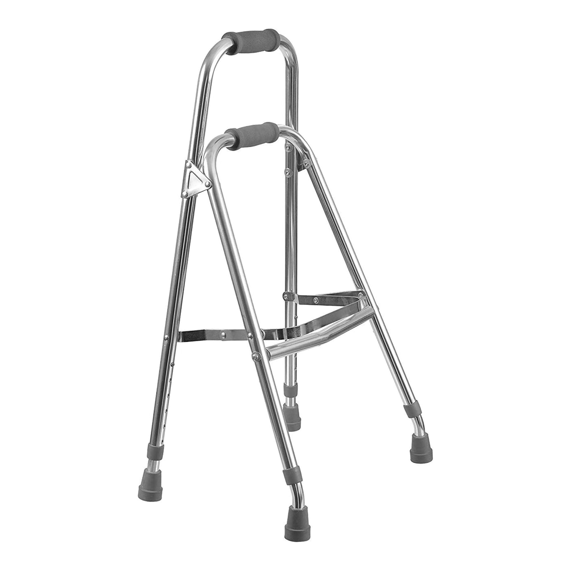 Side Step Folding Walker DMI® Hemi Aluminum Frame 250 lbs, Weight Capacity 30 ro 35 Inch Height