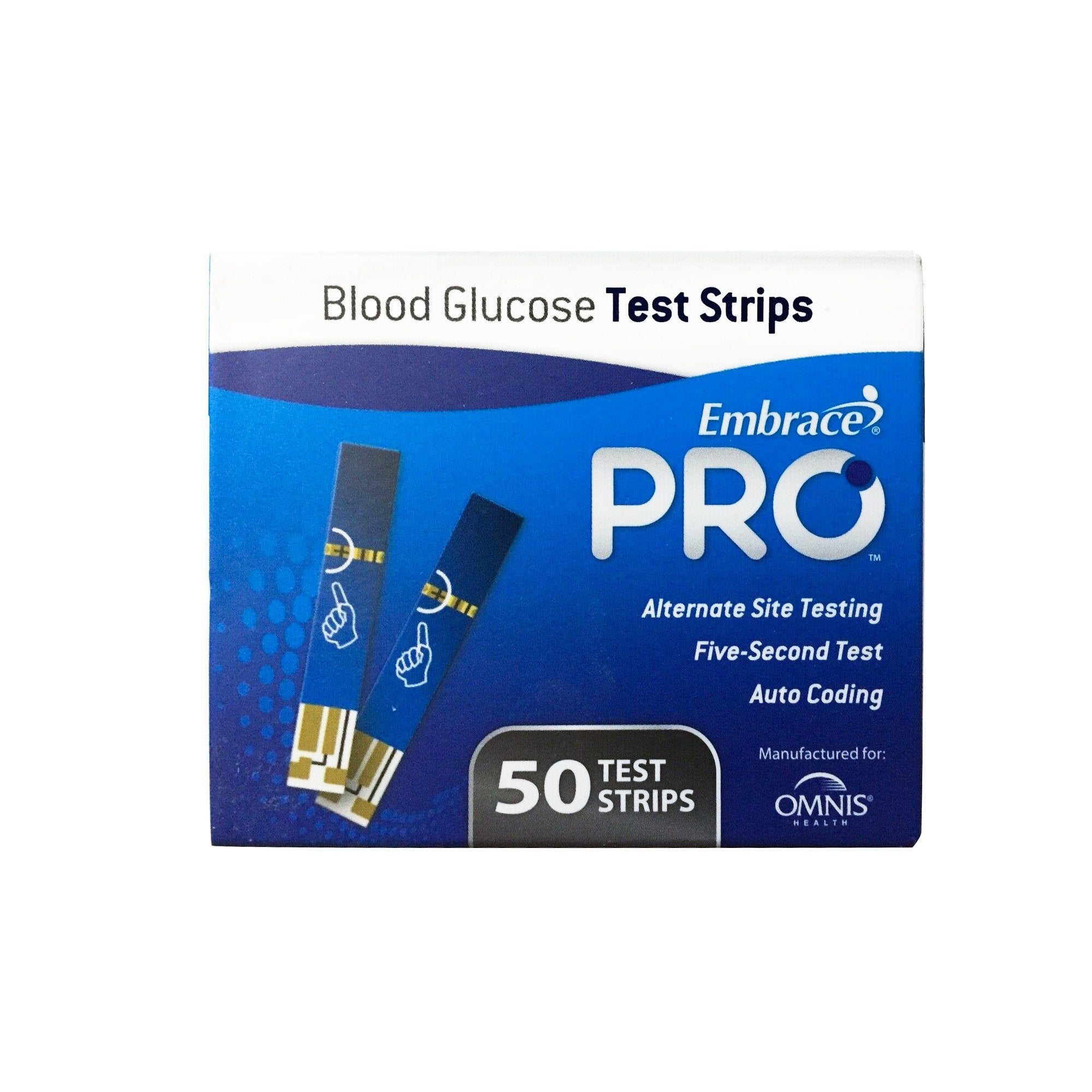 Blood Glucose Test Strips Embrace® 50 Strips per Pack