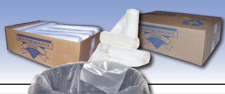 Trash Bag Colonial Bag 33 gal. Clear LLDPE 1 mil 33 X 40 Inch X-Seal Bottom Flat Pack, Packaging Type- Case