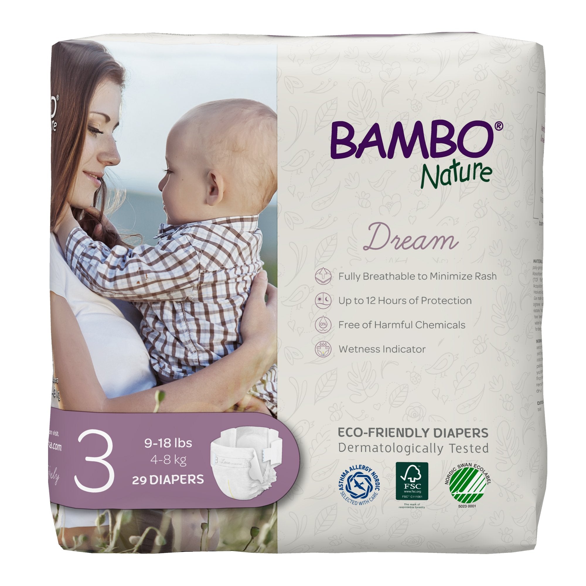 Unisex Baby Diaper Bambo Nature Size 3 Disposable Heavy Absorbency, Packaging Type- Case