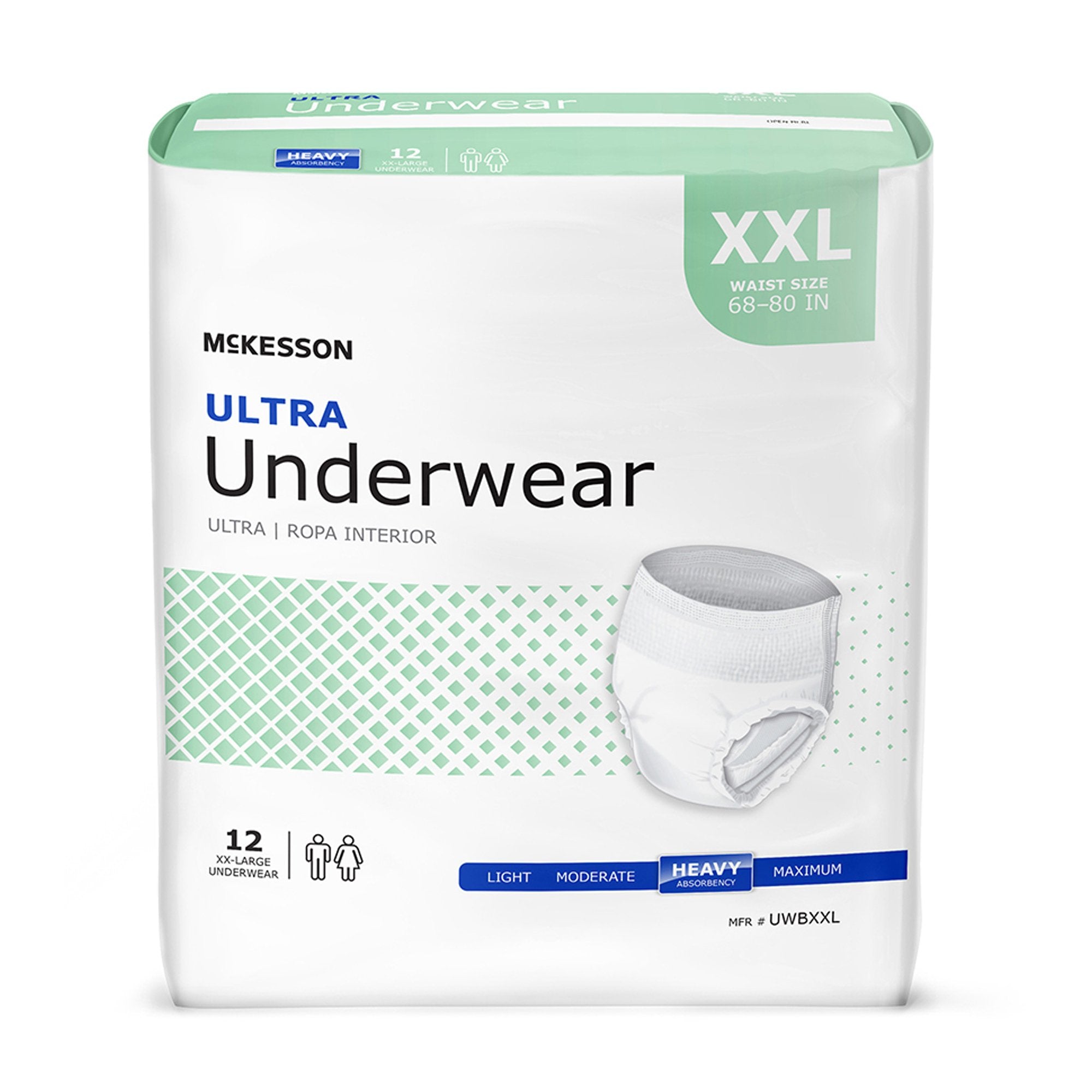 Unisex Adult Absorbent Underwear McKesson Ultra Pull On with Tear Away Seams 2X-Large Disposable Heavy Absorbency, Packaging Type- Case