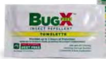 Insect Repellent Bug X FR Towelette Individual Packet, Packaging Type- Box