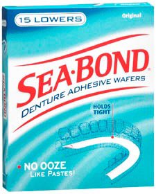 Denture Adhesive Sea•Bond Wafer 15 per Box, Packaging Type- Box