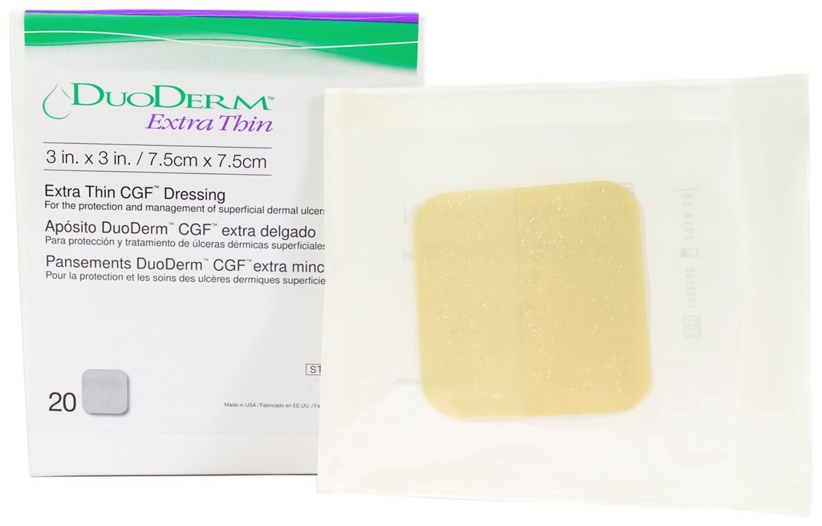 Thin Hydrocolloid Dressing DuoDERM® Extra Thin 6 X 7 Inch Triangle