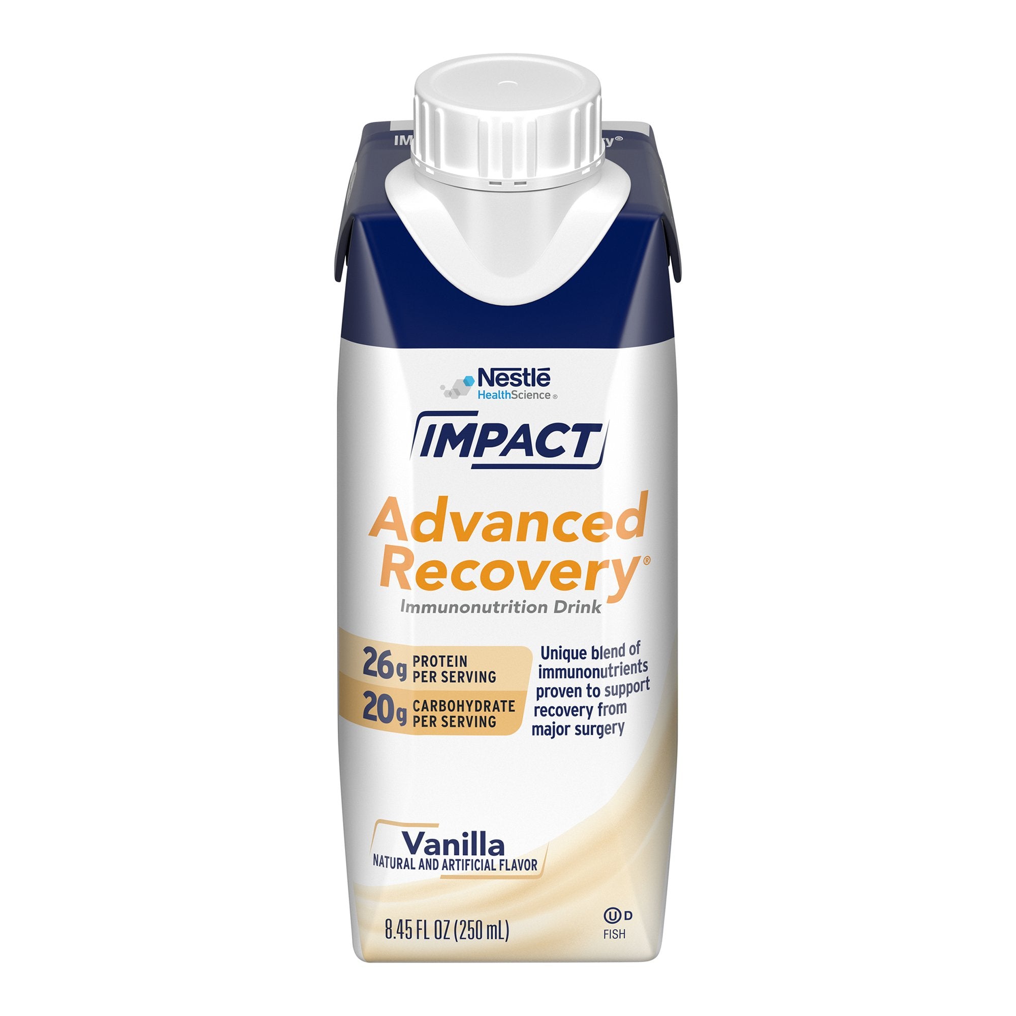 Oral Supplement Impact Advanced Recovery® Vanilla Flavor Liquid 8.45 oz. Reclosable Carton