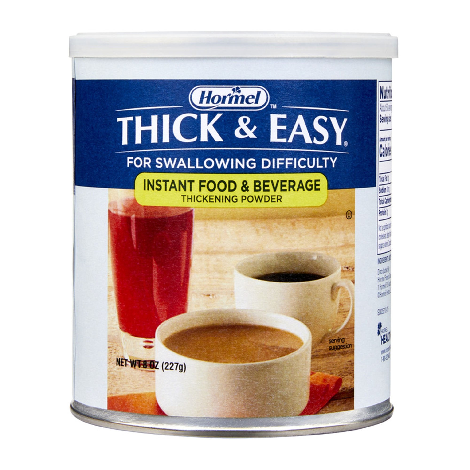 Food and Beverage Thickener Thick & Easy 8 oz. Canister Unflavored Powder IDDSI Level 0 Thin, Packaging Type- Case