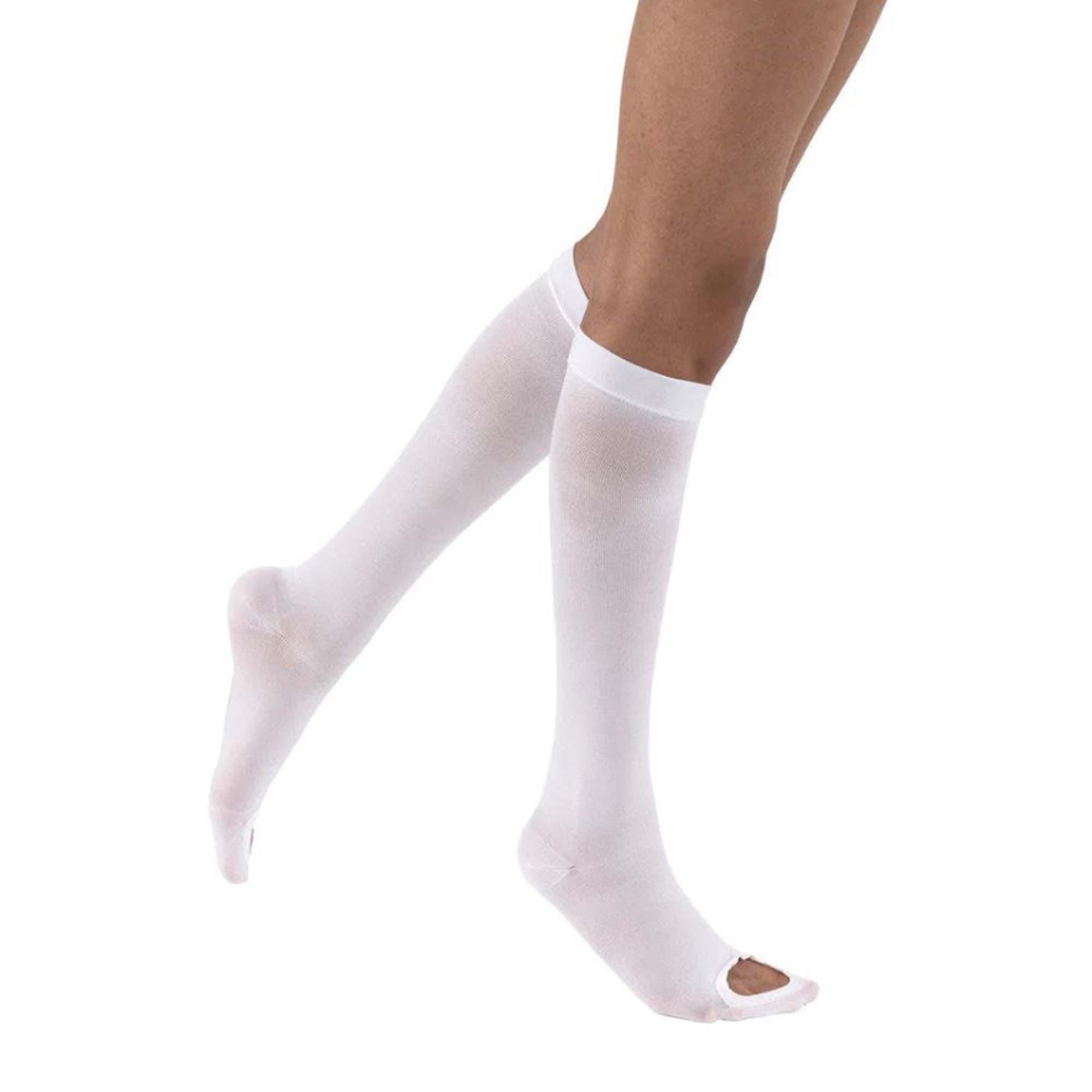 Anti-embolism Stocking JOBST Anti-Em/GPT Knee High Medium / Regular White Inspection Toe, Packaging Type- Box