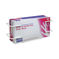 Glove Box Holder Omni Horizontal or Vertical Mounted 1 Box Capacity White 3 X 4 X 10 3/4 Inch Coated Wire