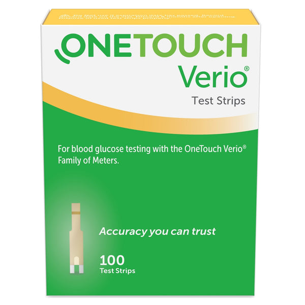 Blood Glucose Test Strips OneTouch Verio 100 Strips per Pack