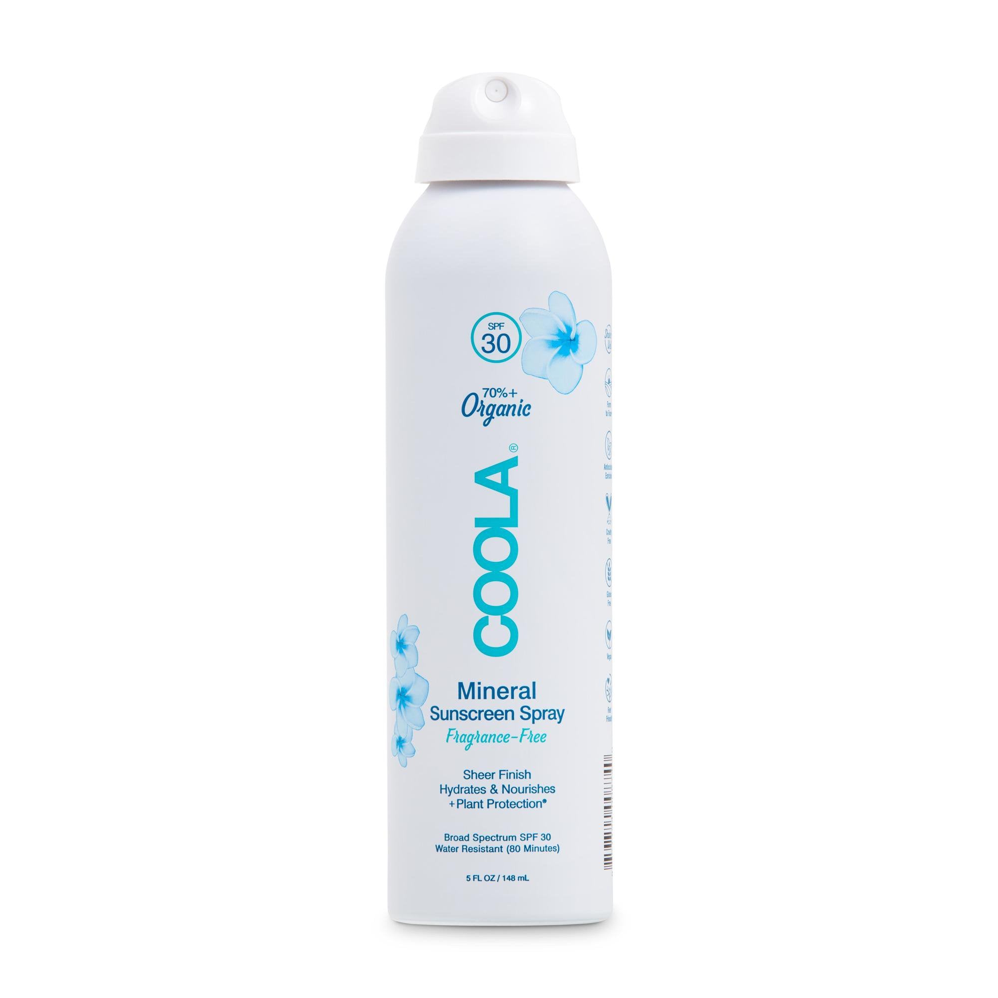 Sunscreen COOLA® Mineral Body SPF 30 Liquid 5 oz. Aerosol Can