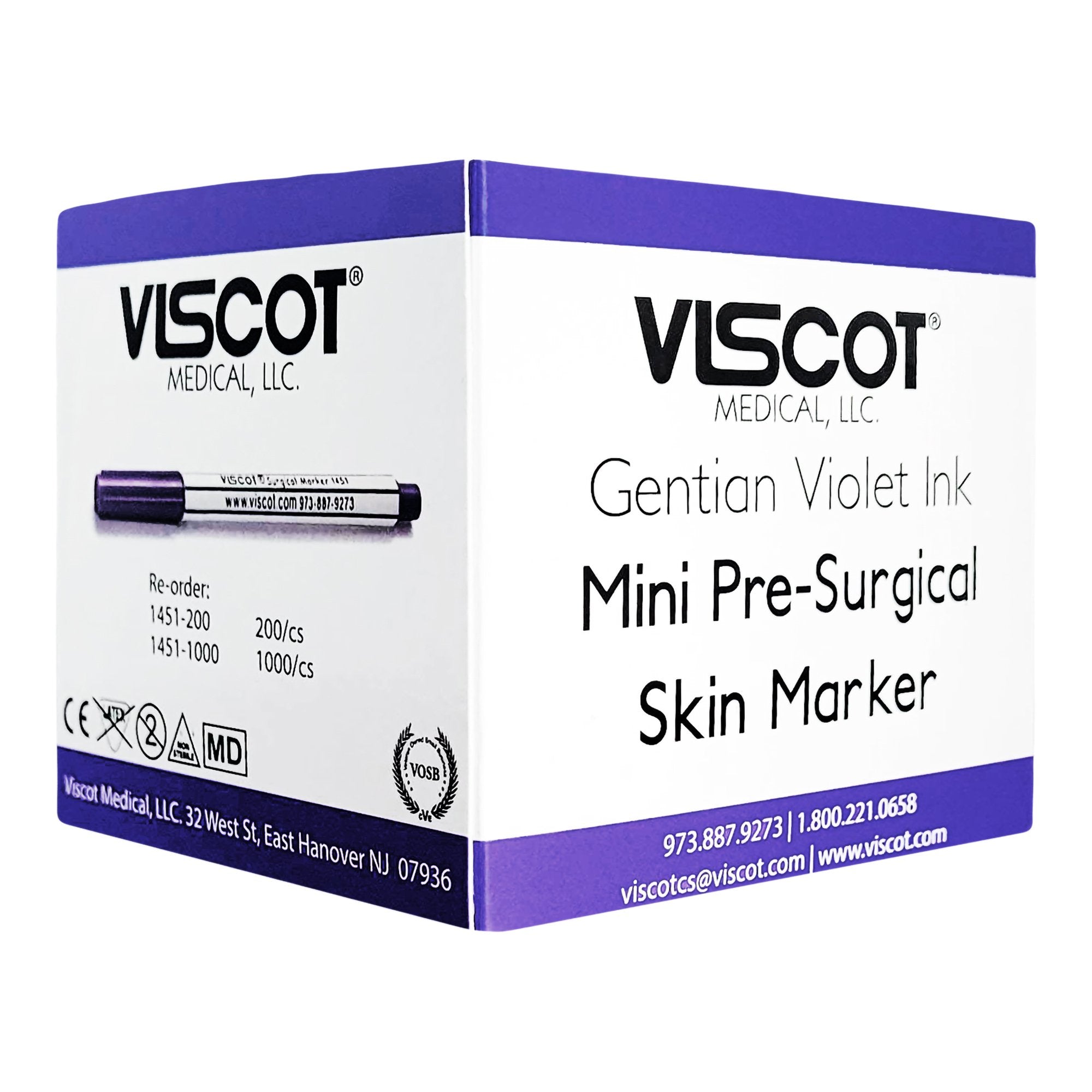 Skin Marker Viscot Gentian Violet Ink NonSterile Mini Regular Tip, Packaging Type- Case