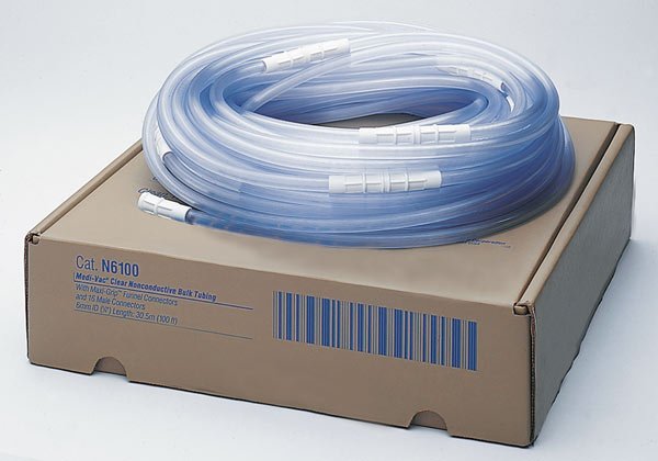 Suction Tubing Medi-Vac Clear 1/4 Inch I.D. 20 Foot Length Non-Conductive Plastic Sterile, Packaging Type- Case