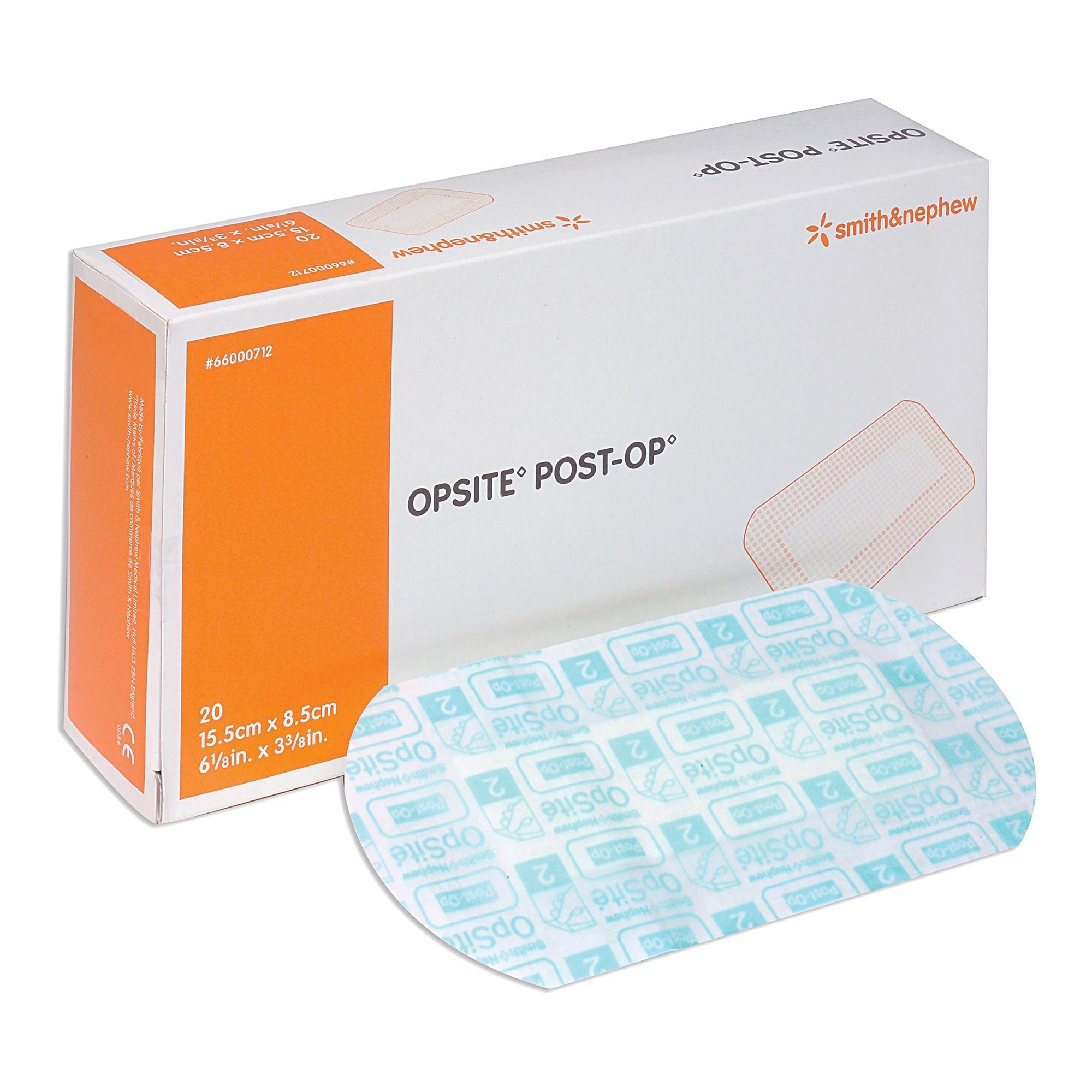 Transparent Film Dressing with Pad OpSite Post Op 3 3/8 X 6 1/8 Inch 3 Tab Delivery Rectangle Sterile