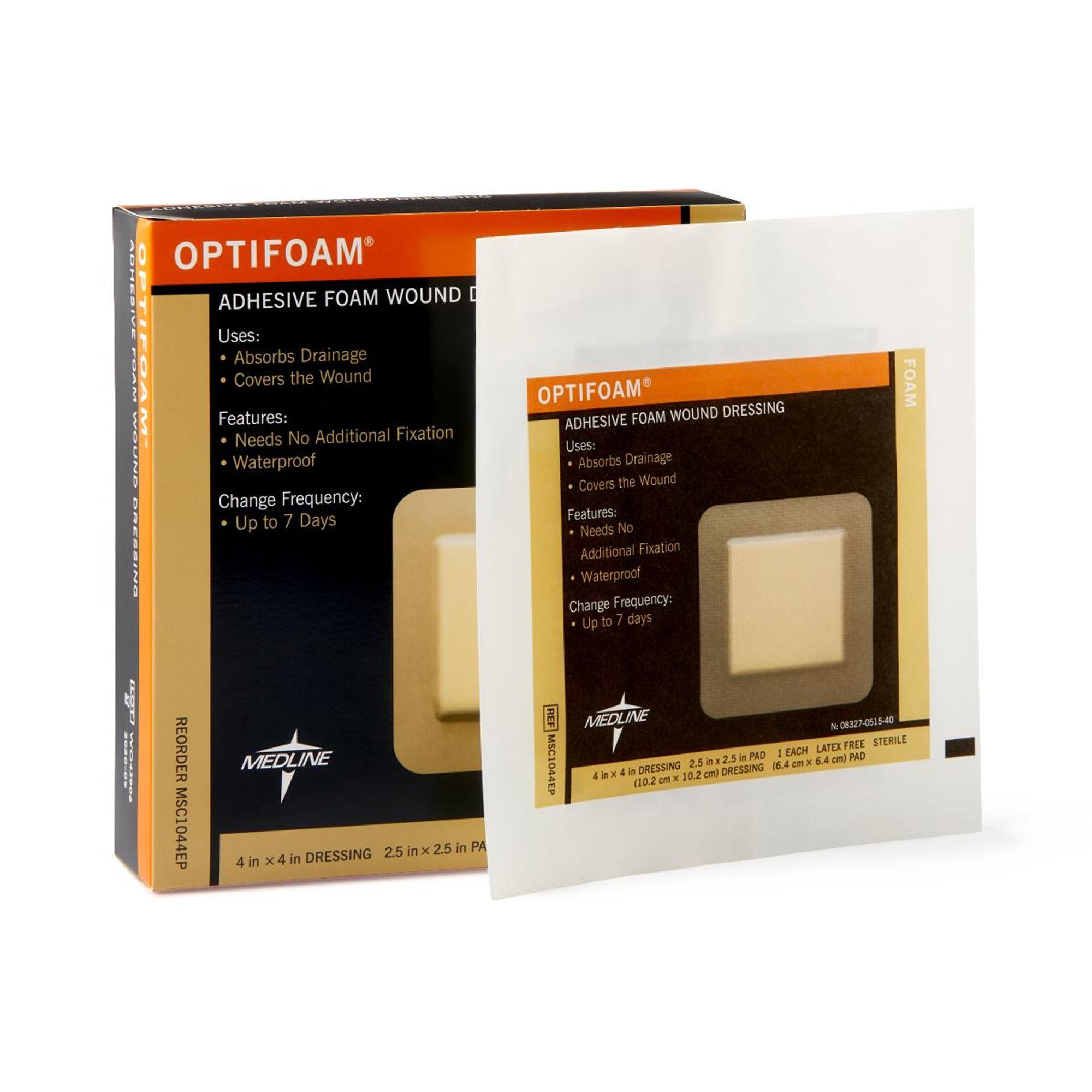 Foam Dressing Optifoam 4 1/2 X 4 1/2 Inch With Border Waterproof Backing Adhesive Square Sterile