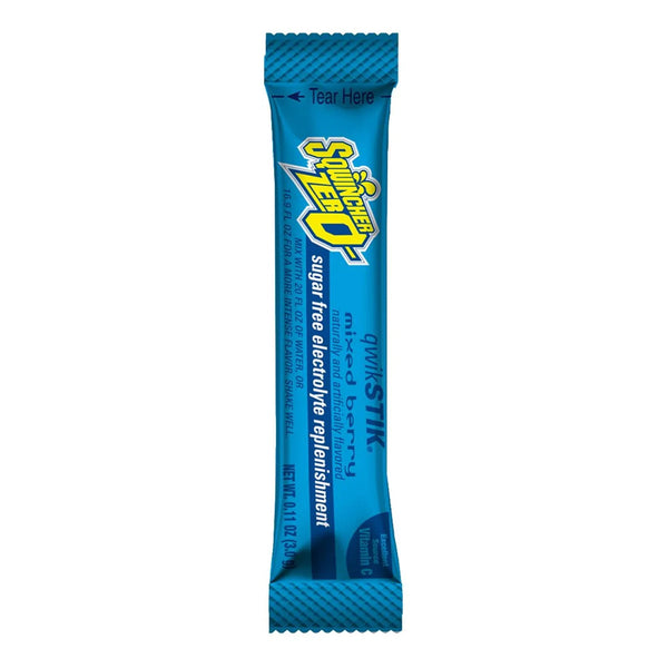 Oral Electrolyte Solution Sqwincher Quik Stik Zero Mixed Berry Flavor 0.11 oz. Electrolyte