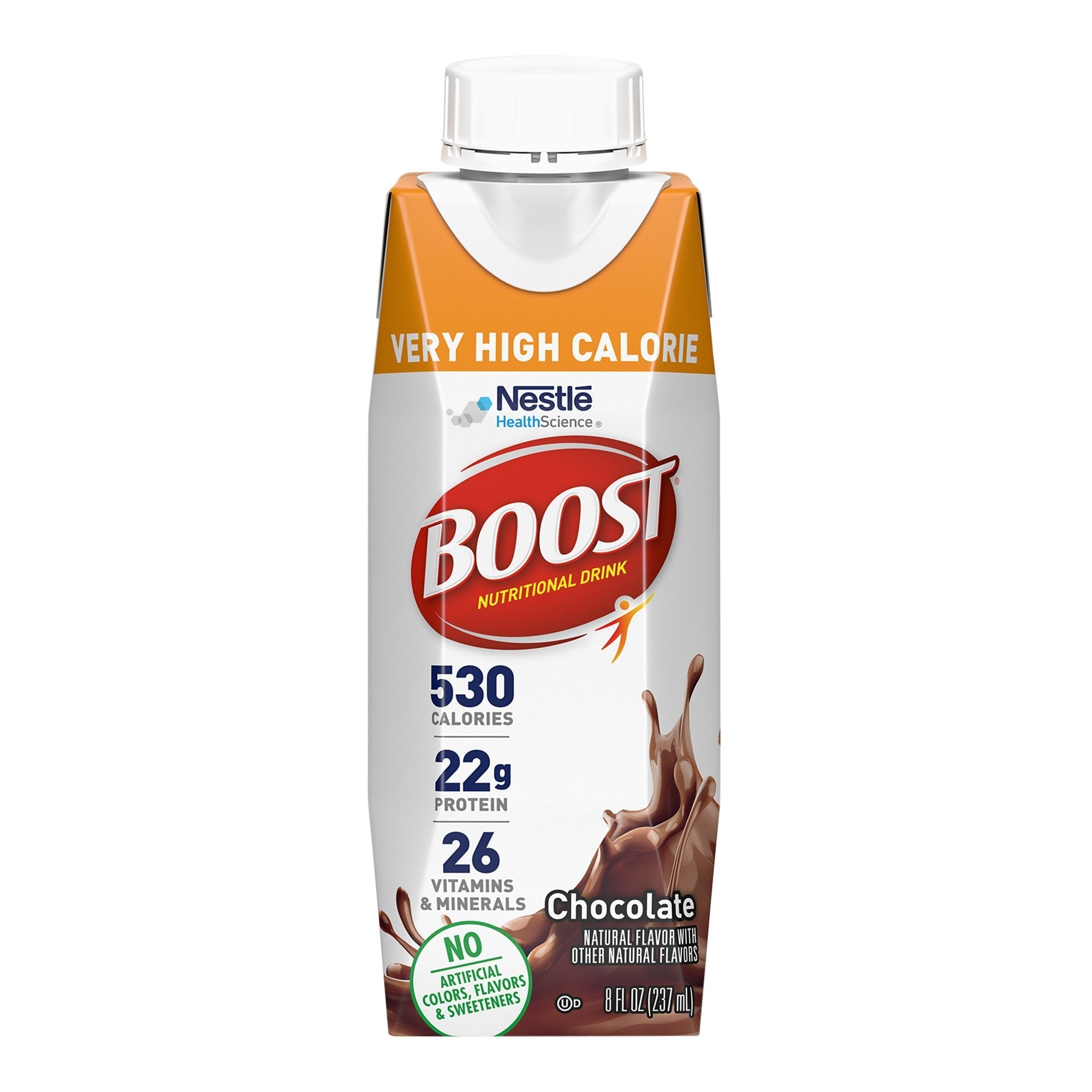 Oral Supplement Boost Very High Calorie Chocolate Flavor Liquid 8 oz. Reclosable Carton